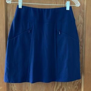 Elegant Navy Blue Women's Skort